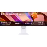 LG 49-inch UltraWide Dual QHD 49" Curved monitor Wit, 144 Hz, HDMI, DisplayPort, USB-C, Audio