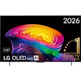LG OLED evo AI C6 (OLED42C67LA) 42" 4K Ultra HD tv Zwart, 4x HDMI, 2x USB, Optisch, Bluetooth, LAN, WLAN, CI+, HDR10, Dolby Vision