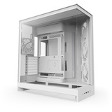 NZXT H9 Flow RGB midi tower behuizing Wit (mat) | 2x USB-A | 1x USB-C | RGB | Tempered Glass