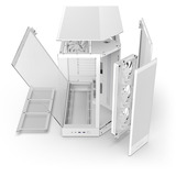 NZXT H9 Flow RGB midi tower behuizing Wit (mat) | 2x USB-A | 1x USB-C | RGB | Tempered Glass
