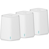 Netgear Orbi Pro WiFi 6 Mini AX1800 System 3-Pack (SXK30B3) mesh router Wit, Router SXR30 + 2x Satellite SXS30, Dekking tot 550 m²