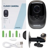 Nordväl SH102 Indoor-outdoor camera beveiligingscamera Zwart, WiFi, Full HD