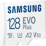 Samsung EVO Plus 128 GB microSDXC (2024) geheugenkaart Wit, UHS-I U1, Class 10, V10, A1