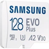 Samsung EVO Plus 128 GB microSDXC geheugenkaart Wit, UHS-I U1, Class 10, V10, A1