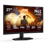 AOC C27G42FE 27" curved gaming monitor Zwart/rood, HDMI, DisplayPort, 180 Hz