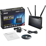ASUS RT-AC68U V3 mesh router Zwart, 4x LAN, Dual band 2,4GHz/ 5GHz, USB 3.0