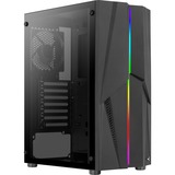 Aerocool Mecha v1 tower-behuizing Zwart, 2x USB-A 3.2 (5 Gbit/s), 2x Audio, Window-kit