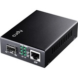 Cudy MC220P Gigabit PoE Ethernet mediaconverter Zwart, PoE