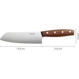Fiskars Norr Santoku mes 16 cm bruin/roestvrij staal, Duits rvs | FSC-gecertificeerde handgreep esdoornhout