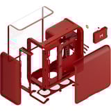 HYTE HYTE X50 Red midi tower behuizing Rood | 2x USB-A | 1x USB-C | Window