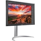 LG UltraFine 27UP850K-W 27" 4K Ultra HD monitor Zilver/zwart, 1x DisplayPort, 2x HDMI, 2x USB-A, 1x Thunderbolt