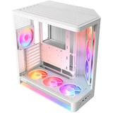 NZXT H6 RGB+ midi tower behuizing Wit | 2x USB-A | 1x USB-C | RGB | Tempered Glass