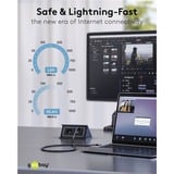 goobay USB-A 3.0 naar RJ45 netwerkadapter Zwart/zilver, 1.5 meter