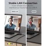 goobay USB-A 3.0 naar RJ45 netwerkadapter Zwart/zilver, 1.5 meter