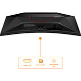 AOC C27G42ZE 27" curved gaming monitor Zwart/rood, HDMI, DisplayPort, 260 Hz OC