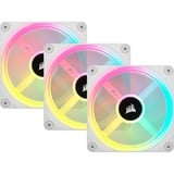 Corsair iCUE LINK QX120 RGB 120mm PWM Fans Starter Kit - Wit case fan Wit, 4-pins PWM fan-connector