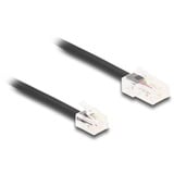 DeLOCK RJ-45 naar RJ-11 telefoonkabel Zwart, 3 meter