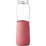 Emsa Drink2GO Glas Drinkfles Transparant/koraal, 0,7 Liter