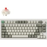 Keychron Q1 Max-P1 QMK, toetsenbord Wit, BE Lay-out, Gateron Jupiter Red, RGB leds, 75%, Hot-swappable, Bluetooth, 2.4GHz