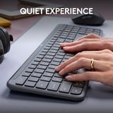 Logitech MK950 Signature Slim draadloze desktopset Grafiet, US-International lay-out (QWERTY), 400 - 4000 dpi