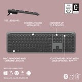 Logitech MK950 Signature Slim draadloze desktopset Grafiet, US-International lay-out (QWERTY), 400 - 4000 dpi