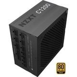 NZXT C1200 Gold 1200W voeding  Zwart, 2x PCIe, Kabelmanagement