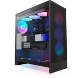 NZXT H7 Flow RGB ( 2024 ) midi tower behuizing Zwart | 2x USB-A | 1x USB-C | RGB | Tempered Glass
