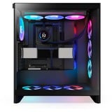 NZXT H7 Flow RGB ( 2024 ) midi tower behuizing Zwart | 2x USB-A | 1x USB-C | RGB | Tempered Glass