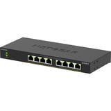 Netgear 8-poorts Gigabit Ethernet unmanaged PoE+ Essentials switch (GS308LP) Zwart, 60 Watt PoE