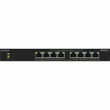 Netgear 8-poorts Gigabit Ethernet unmanaged PoE+ Essentials switch (GS308LP) Zwart, 60 Watt PoE