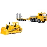 MAN TGA Dieplader met Cat Bulldozer Modelvoertuig