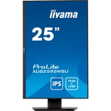 iiyama ProLite XUB2595WSU-B5 25" monitor Zwart, VGA, HDMI, DisplayPort, USB, Audio, Adaptive Sync