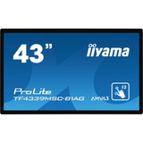 iiyama Prolite TF4339MSC-B1AG 43" Public Display Zwart, VGA, HDMI, DisplayPort, LAN, Audio