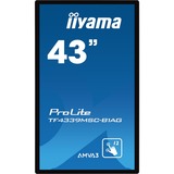 iiyama Prolite TF4339MSC-B1AG 43" Public Display Zwart, VGA, HDMI, DisplayPort, LAN, Audio