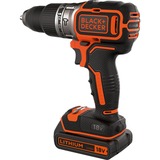 BLACK+DECKER Accu Klopboormachine BL188K1B2 boorhamer Zwart/oranje, Koffer, oplader en 2 accu's inbegrepen