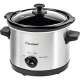 Bestron ASC150 Slowcooker multikoker Geborsteld rvs/zwart