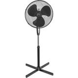 Bestron ASV45ZR Statiefventilator met afstandsbediening en digitale timer Zwart, Ø 45 cm | in hoogte verstelbare telescoopstang tot 122 cm