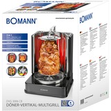 Bomann DVG 3006 CB Doner Vertical Multigrill elektrische barbecue Zwart