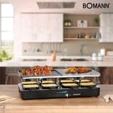 Bomann RG 2279 CB 2-in-1 Raclette-Grill gourmetstel antraciet