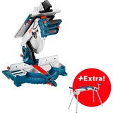 Bosch Combinatiezaag GTM 12 JL + werktafel GTA 2600 kap- & verstekzaag Blauw/zilver, 1.800 Watt