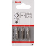 Bosch Extra Hard schroefbit PZ2 kruiskop 3 stuks, 25 mm
