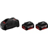 Bosch Oplader GAL 1880 CV + 2 x 5 Ah 18 V set Zwart, 2x accu's inbegrepen