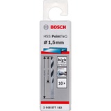Bosch Spiraalboor HSS PointTeQ 338 1,5x18x40 mm boren 10 stuks