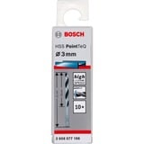 Bosch Spiraalboor HSS PointTeQ 338 3x33x61 mm boren 10 stuks
