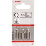 Bosch Torxschroebits extra-hard T25 x 25mm 3 stuks