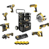 DeWALT 18V XR 8-Delige voordeelset DCK853P4-QW gereedschapsset Geel/zwart, 8x Accu gereedschap, 4× 5.0Ah accu’s en lader, Trolley