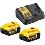 DeWALT Accu Starterset, 18V 5Ah Zwart/geel, DCB115P2