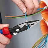 KNIPEX Elektronica-installatietang 13 92 200  Rood/blauw