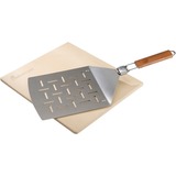 Landmann Pizzasteen met RVS spatel set bruin/zilver, 13219