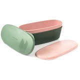 Light My Fire Snapbox Oval BIO lunchbox Groen/pink (roze), 2 stuks